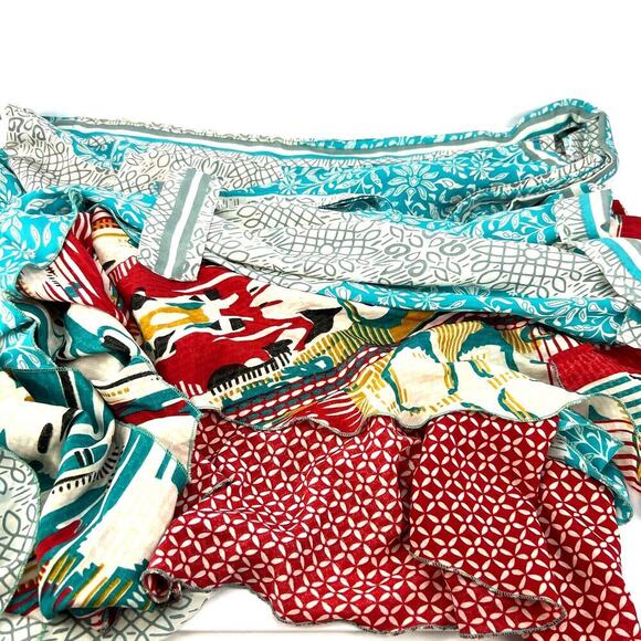 Iris Impressions Medium 80% Silk Convertible Layered Wrap Skirt BOHO INDIE GYPSY - Picture 6 of 8